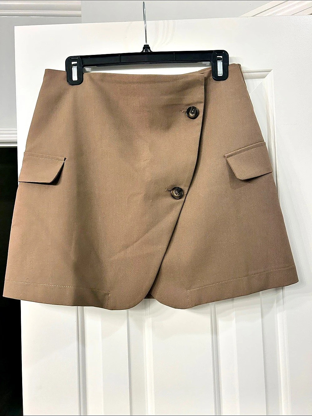 Brown Wrap Front Skirt